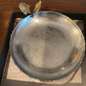 Michael Aram Silver and Gold Butterfly Bowl